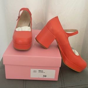 Intentionally Blank Mika Watermelon Mary Janes 39